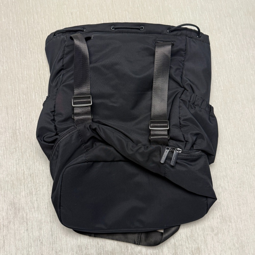 Beyond Yoga Backpack Tote Black Lined Convertible Gym Cinch Drawstring Travel - Picture 7 of 14